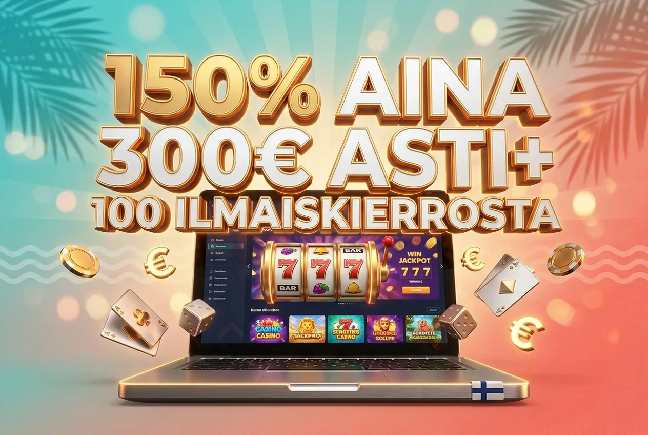 150% AINA 300€ ASTI+ 100 ILMAISKIERROSTA